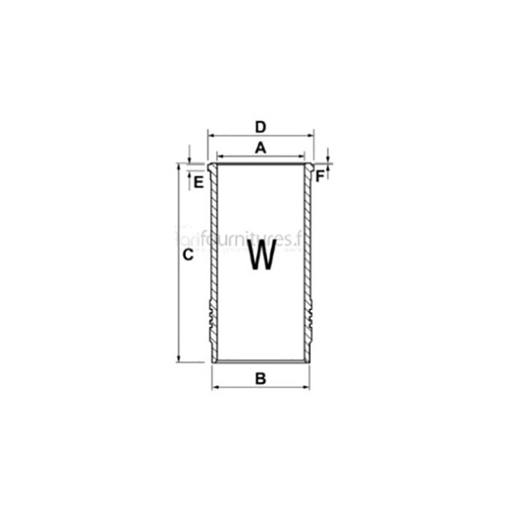 Chemise finie Ø 99.7 x 110 mm - l 225 mm Bepco 37/Z67010124 pour tracteur
