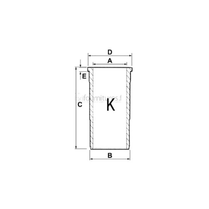 Chemise finie Ø 100 x 112.95 mm - l 212 mm Bepco 22/35-215 pour tracteur