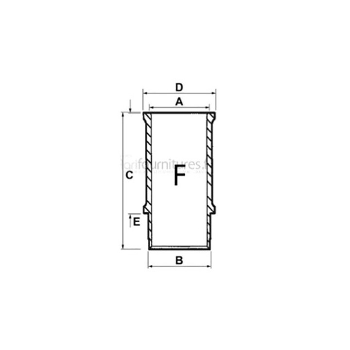 Chemise finie Ø 109.69 x 117.20 mm - l 236 mm Bepco 23/35-266 pour tracteur
