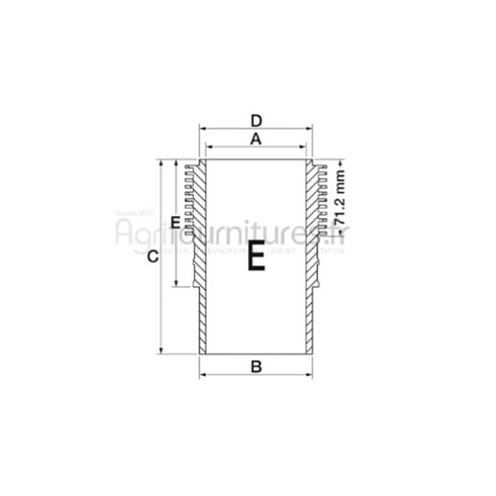 Chemise finie Ø 105 x 113 mm - l 194.5 mm Bepco 29/S070762 pour tracteur