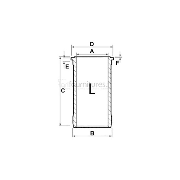 Chemise finie Ø 100 x 111.76 mm - l 223 mm Bepco 24/35-27 pour moissonneuse - batteuse