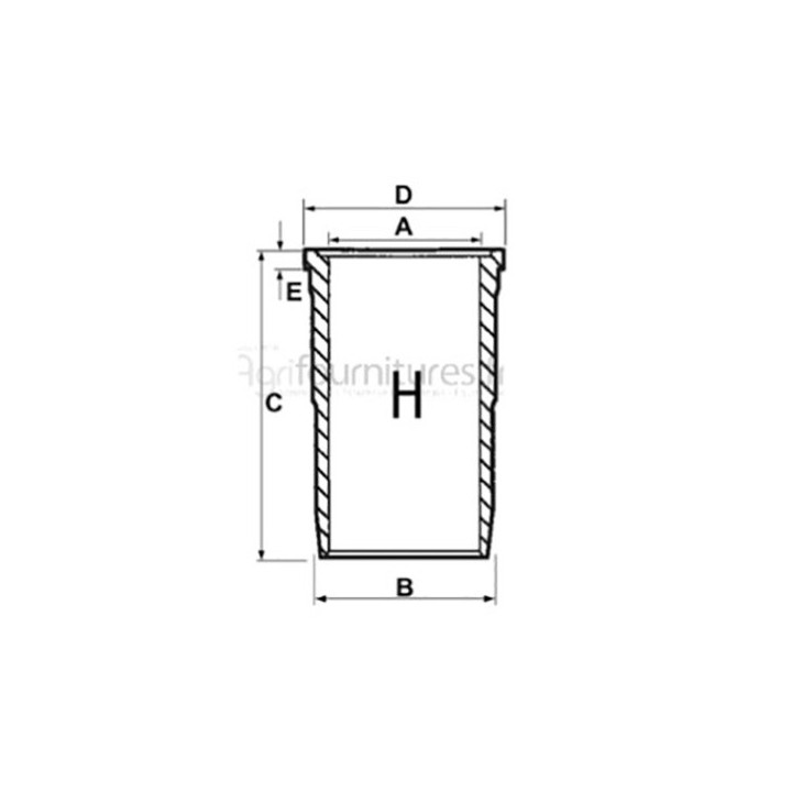 Chemise finie Ø 95 x 105.95 mm - l 212 mm Bepco 22/35-211 pour tracteur