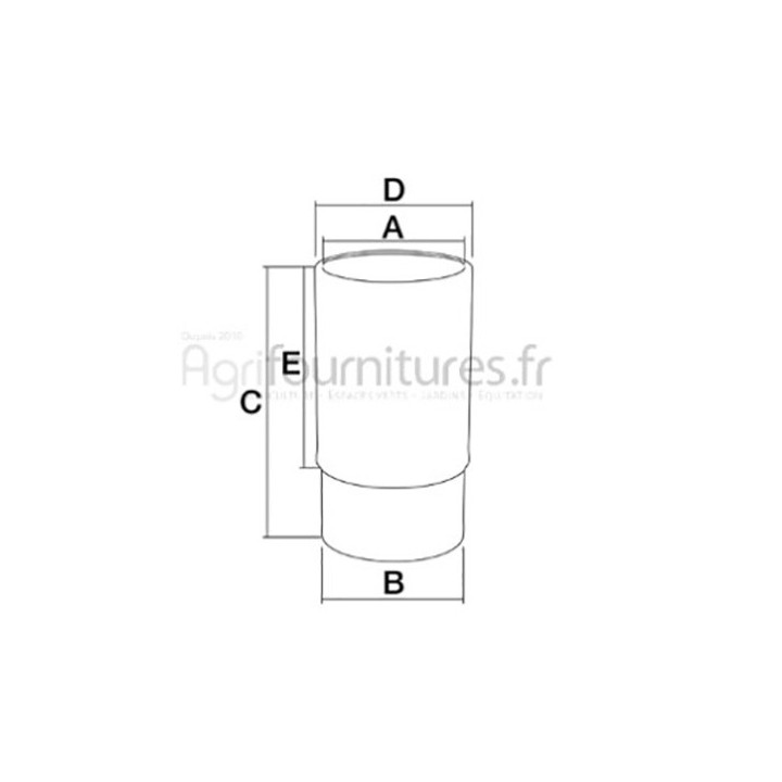 Chemise finie Ø 115 x 122 mm - l 235 mm Bepco 23/35-264 pour tracteur