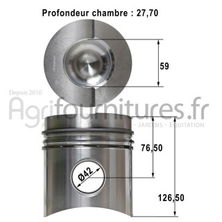Piston avec segments Ø 115 mm - std Bepco 23/32-265 pour tracteur