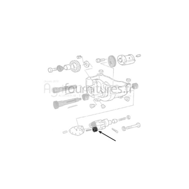 Pignon d'équilibreur Ø 32.70 mm - z9 Bepco 30/94-3 pour tracteur