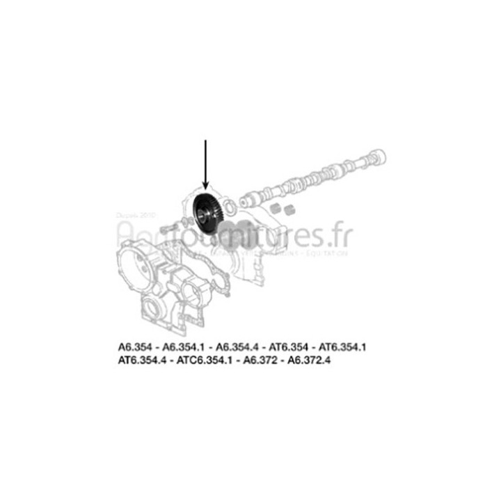 Pignon d'arbre à came Ø 34.84 x 151.7 mm - z56 Bepco 30/81-3 pour moissonneuse - batteuse