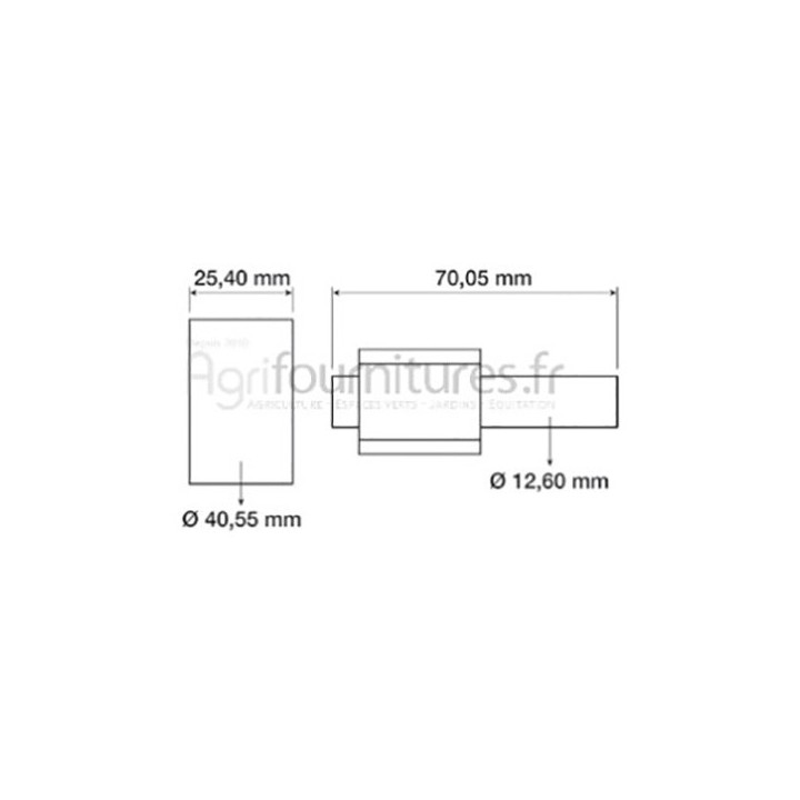Arbre et rotor de pompe à huile Ø 40.55 mm Bepco 30/92-10 pour tracteur