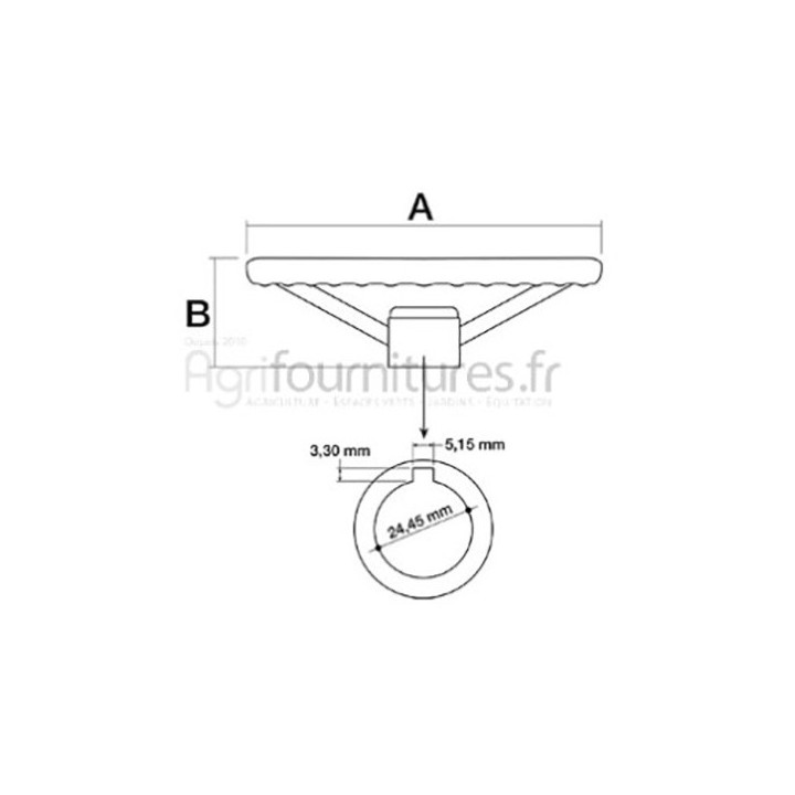 Volant de direction h 80 mm Bepco 40/510-8 pour tracteur