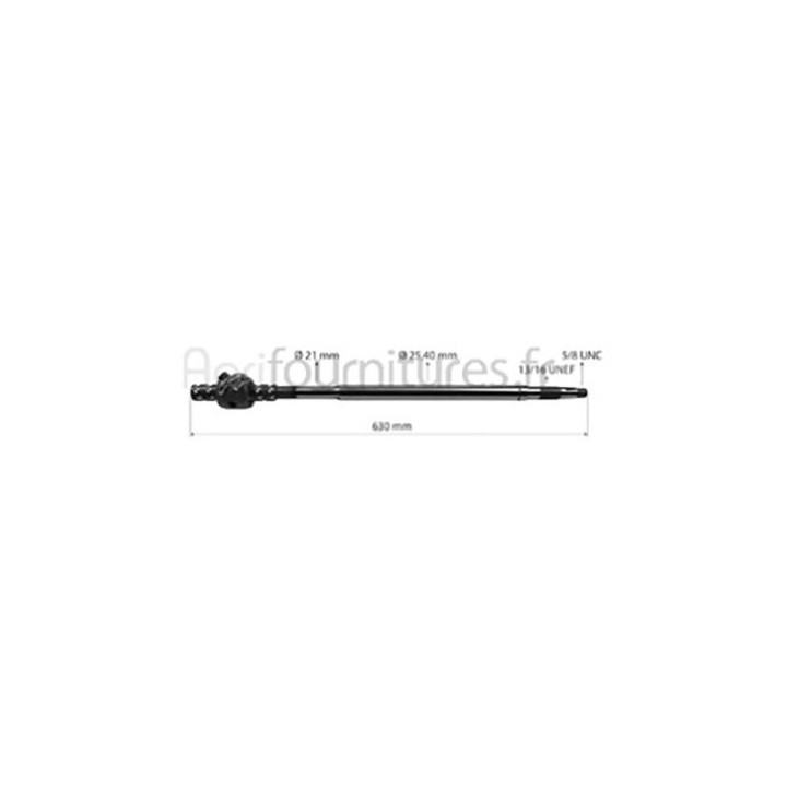 Arbre de colonne direction l 630 mm Bepco 20/530-80 pour tracteur