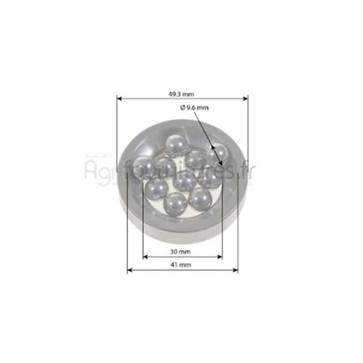 Roulement Ø 41 x 49.3 x 9.6 mm colonne de direction Bepco 24/529-3 pour tracteur