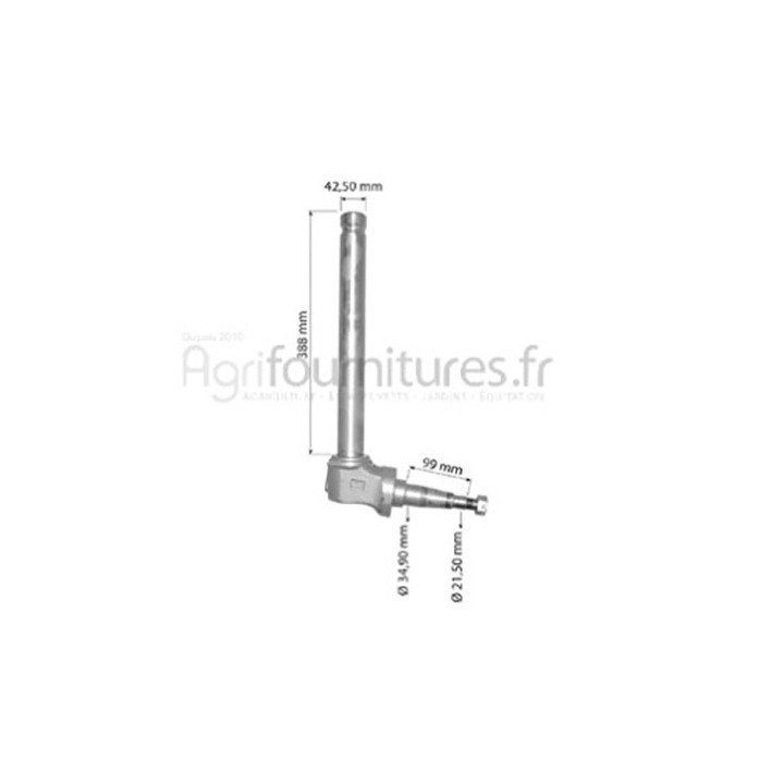 Fusée gauche / droite Ø 35 mm - l 388 mm Bepco 25/470-69 pour tracteur