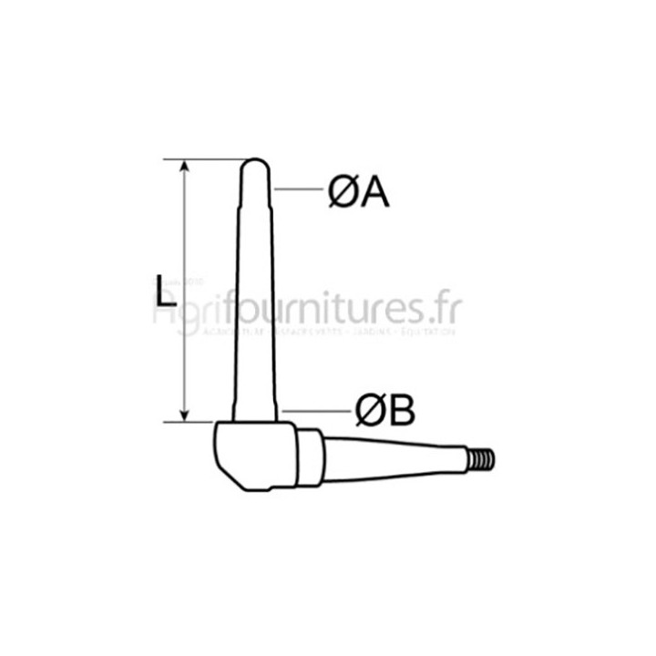 Fusée gauche Bepco 24/470-17 pour tracteur industriel