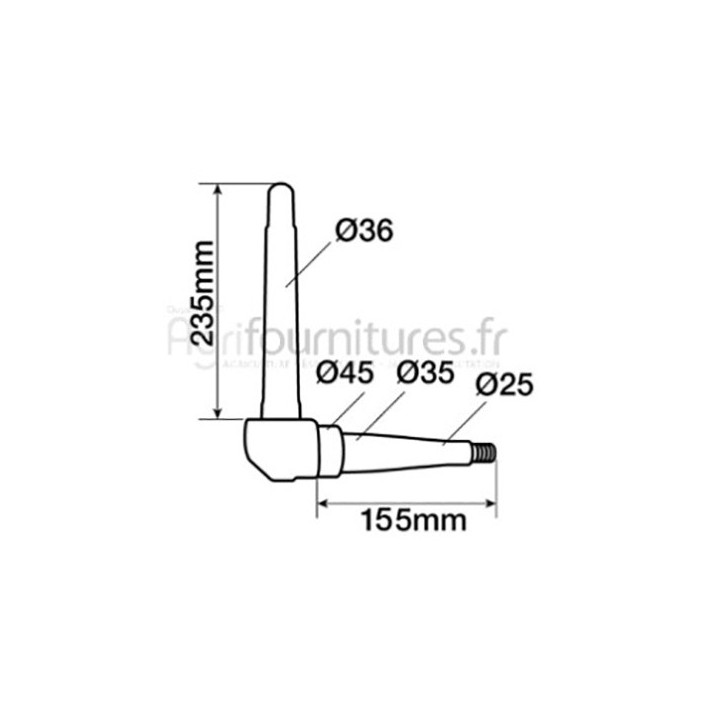 Fusée gauche Bepco 28/470-32 pour tracteur