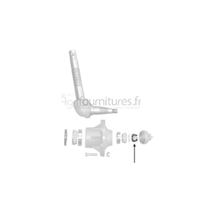 Ecrou crénelé 1'' de moyeu Bepco 26/452-5 pour tracteur