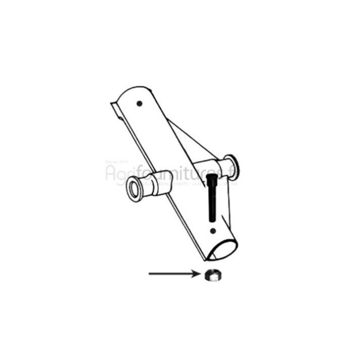 Ecrou d'essieu avant - 2WD Bepco 25/484-3 pour tracteur