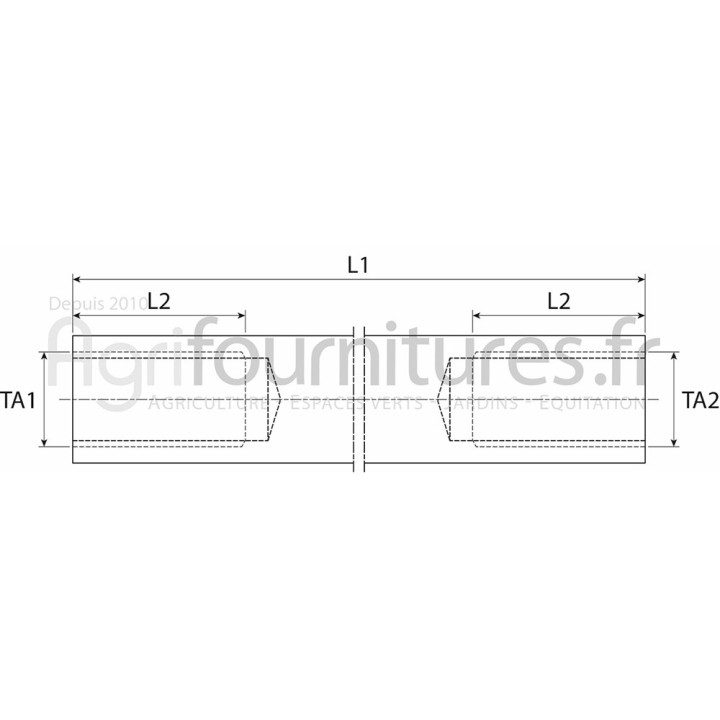 Tube de barre de direction Bepco 25/497-131 pour tracteur
