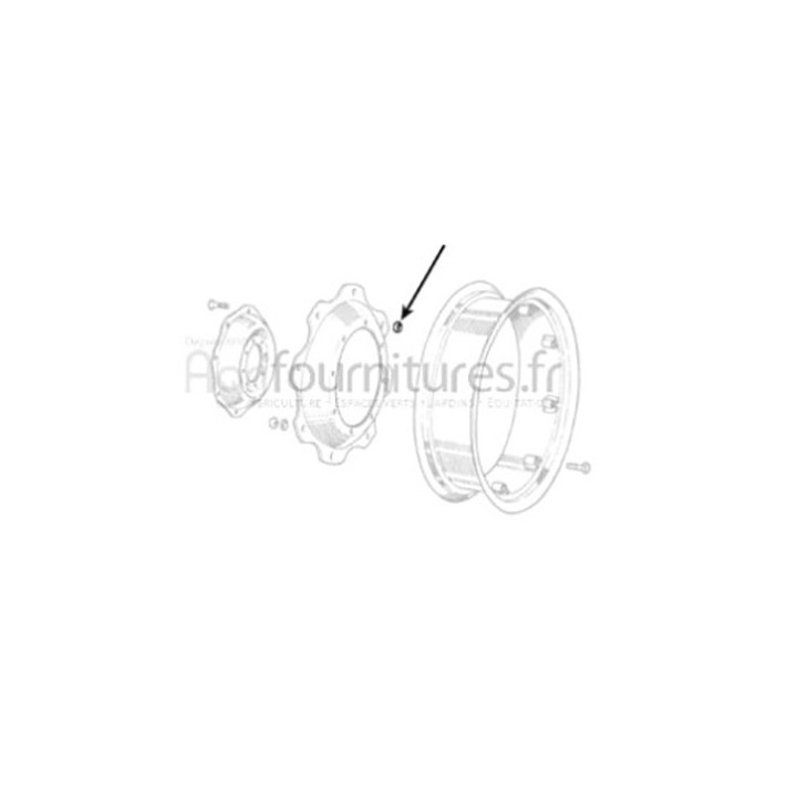Ecrou de roue conique 42614 '' unf Bepco 30/441-1 pour tracteur