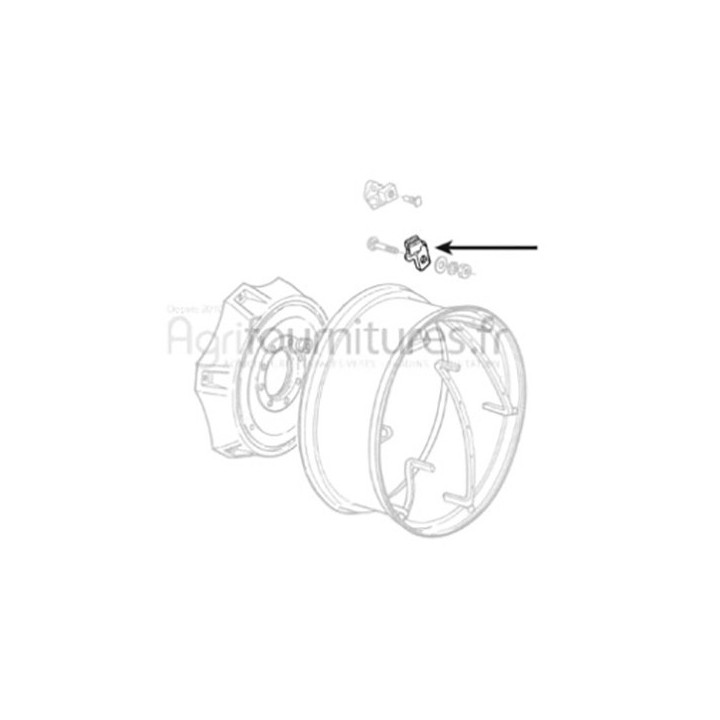 Bride pour roue à voie variable Bepco 30/438-1 pour tracteur