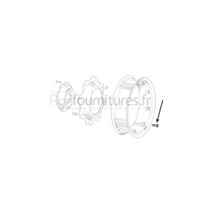 Goujon de jante 44413 '' unf - l 72 mm Bepco 30/442-1 pour tracteur