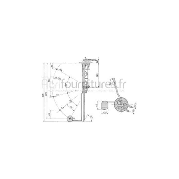Flotteur de réservoir Bepco 23/172-26 pour tracteur