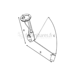 Flotteur de réservoir Bepco 30/172-9 pour tracteur