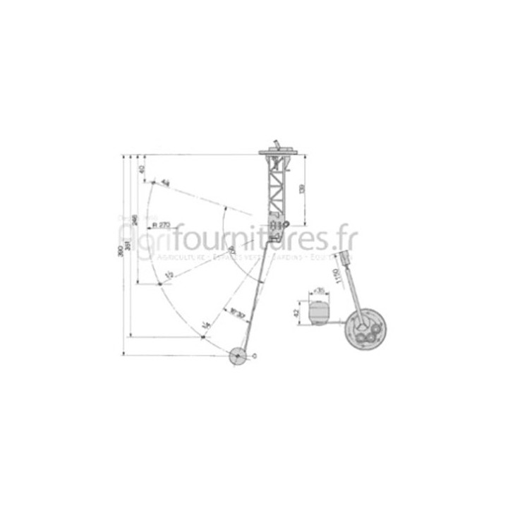 Flotteur de réservoir Bepco 23/172-21 pour tracteur