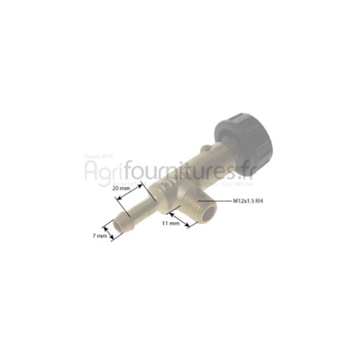 Robinet de réservoir m12 x 1.5 Bepco 23/103-5 pour tracteur