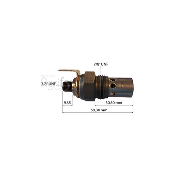 Bougie de préchauffage 12V - 7/8'' unf - l 59.30 mm Bepco 26/60-6 pour tracteur