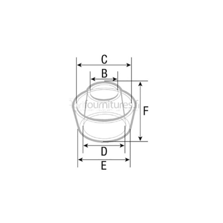 Cuve Ø 269.5 mm préfiltre à air Bepco 60/169-4 pour tracteur