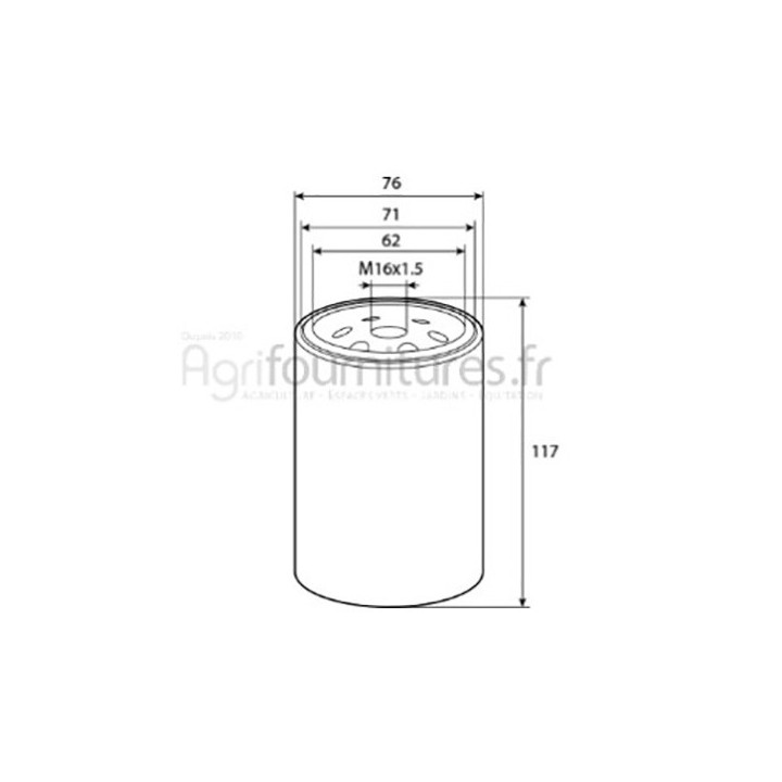 Filtre à combustible Bepco 60/111-56 pour moissonneuse - batteuse
