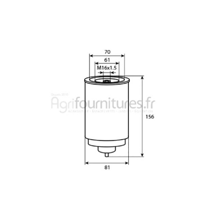 Filtre à combustible Bepco 60/111-25 pour tracteur