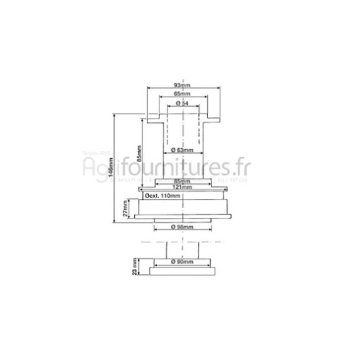 Butée de débrayage Bepco 23/232-17 pour tracteur