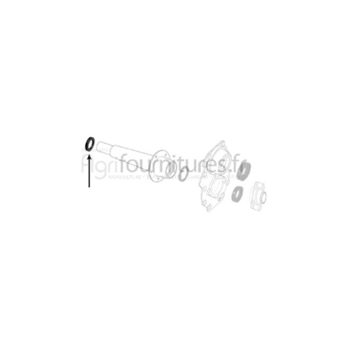 Bague d'étanchéité 27.60 x 39.82 x 6.30 boîte de vitesse Bepco 24/256-6 pour tracteur