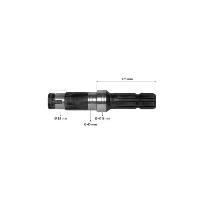 Arbre de prise de force 1'' 44411 - z6 - l 228 mm Bepco 28/303-34 pour tracteur