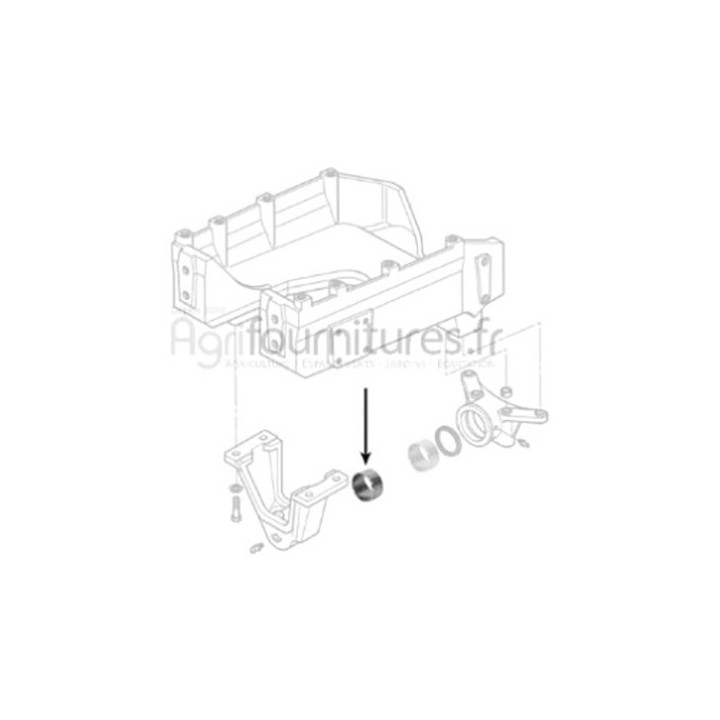 Bague Ø 80 x 86 x 40 mm pont avant 4M Bepco 30/486-46 pour tracteur