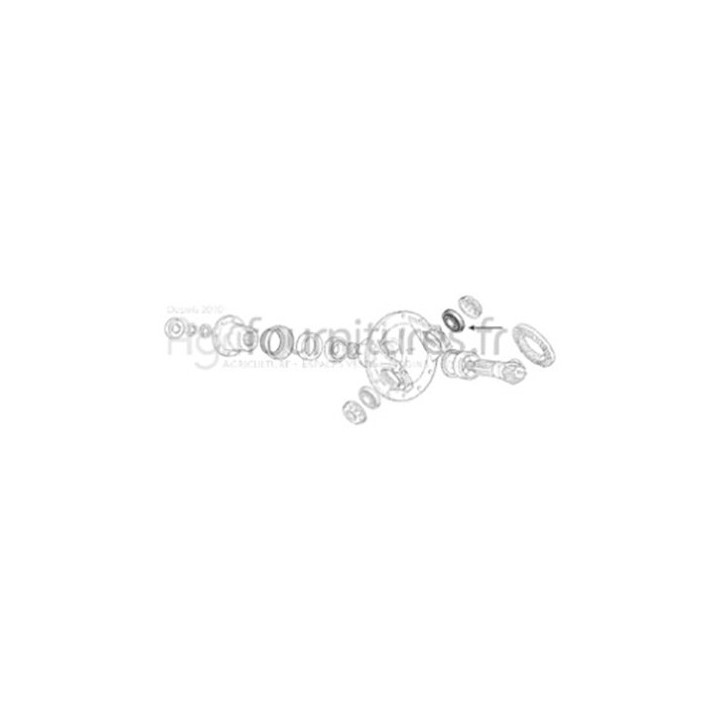 Roulement a roul. coniques Ø 56.7 x 97.55 x 25.2 mm Entrée du différentiel - couple conique pont avant 4M Bepco 25/352-10