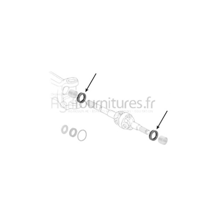 Bague d'étanchéité Ø 55 x 82 x 16.5 mm Entrée du différentiel - couple conique pont avant 4M Bepco 30/355-6