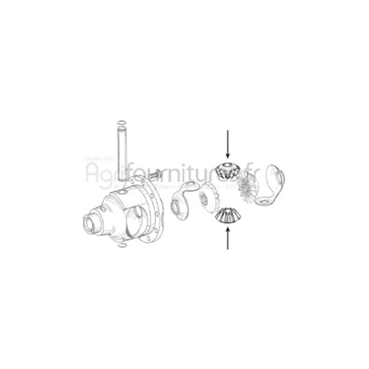 Pignon satellite z11 différentiel pont avant 4M Bepco 26/348-4 pour tracteur