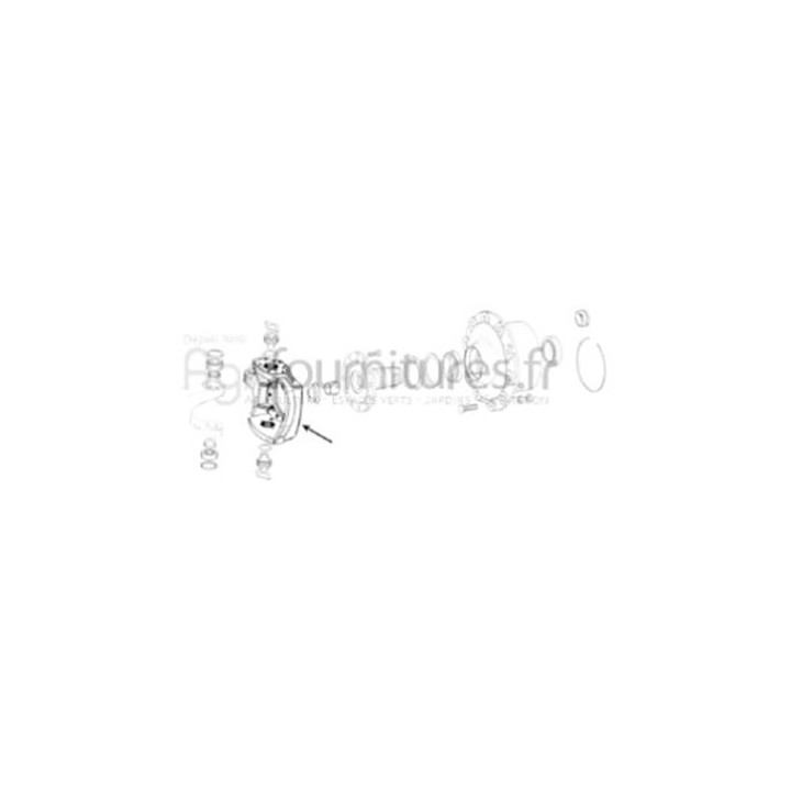 Support de moyeu droit carter du moyeu pont avant 4M Bepco 25/6400-22 pour tracteur