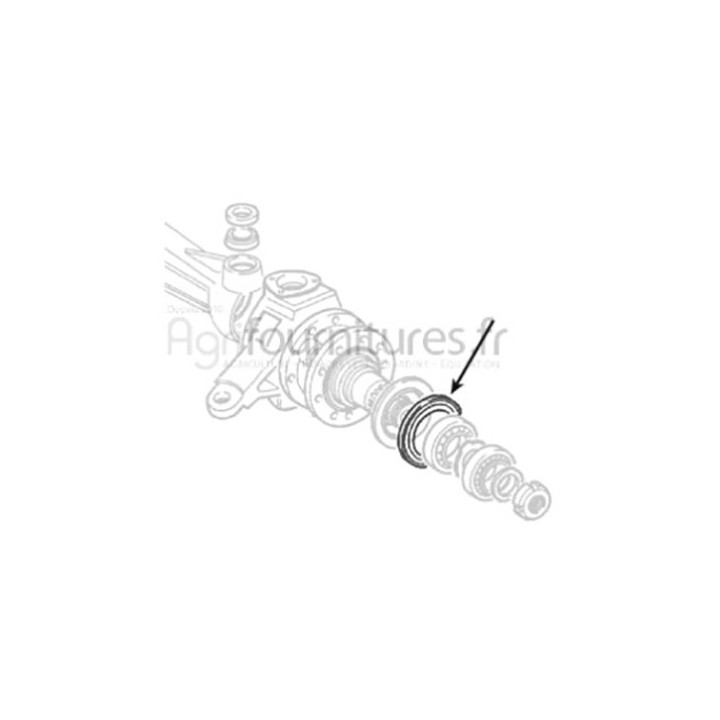 Bague d'étanchéité Ø 190 x 220 x 20 mm carter du moyeu pont avant 4M Bepco 23/6408-17