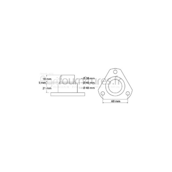 Pivot de direction carter du moyeu pont avant 4M Bepco 26/6450-10 pour tracteur