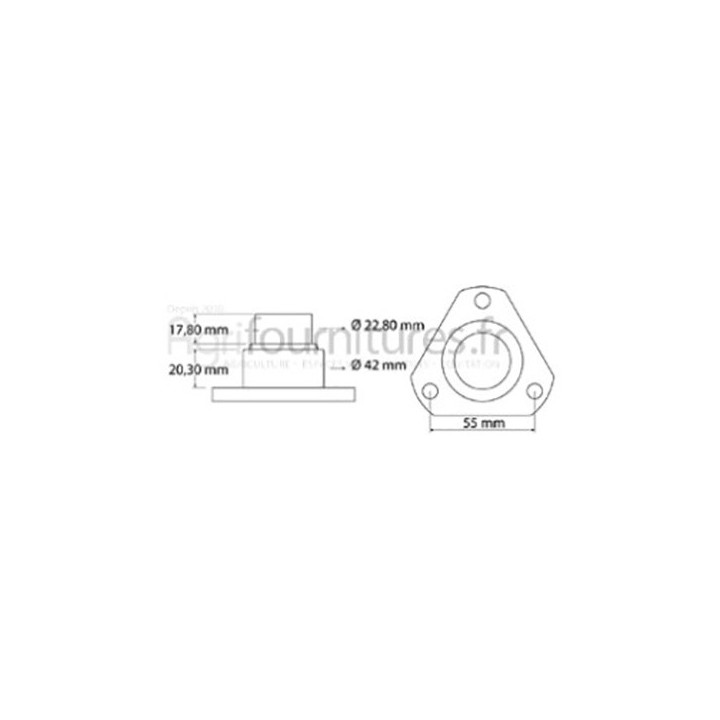Pivot de direction carter du moyeu pont avant 4M Bepco 26/6450-1 pour tracteur