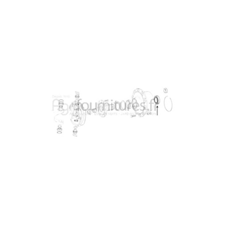Roulement a roul. coniques Ø 45 x 75 x 19 mm carter du moyeu pont avant 4M Bepco 25/6410-25