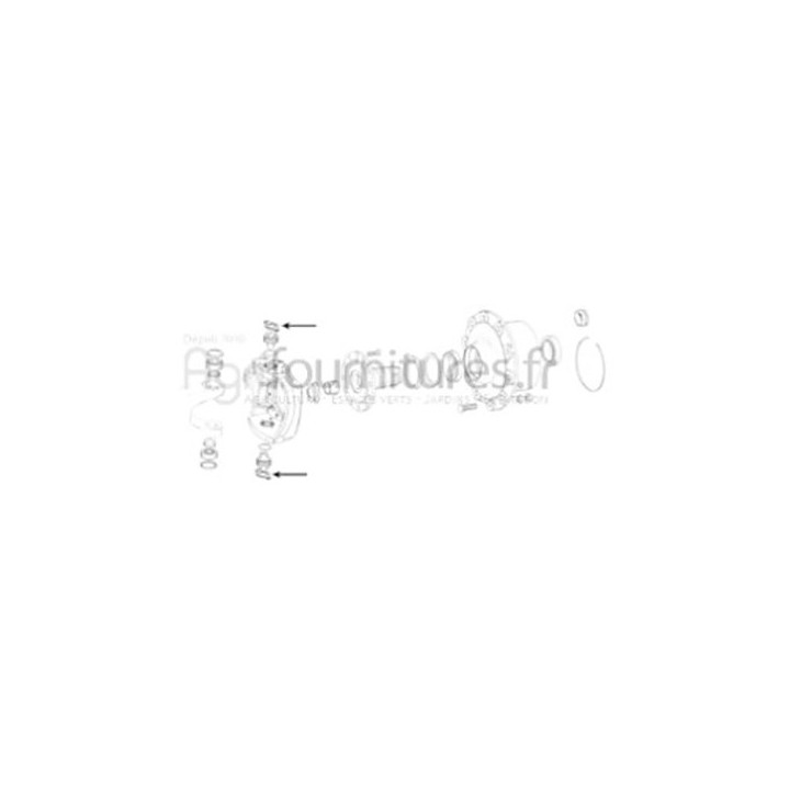 Rondelle d'ajustage 2.60 mm carter du moyeu pont avant 4M Bepco 25/6453-2 pour tracteur