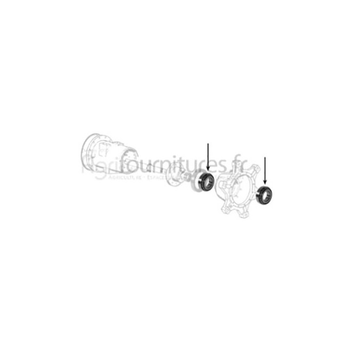 Roulement a roul. coniques Ø 99.8 x 145 x 24.7 mm carter du moyeu pont avant 4M Bepco 30/6410-3