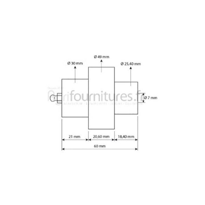 Pivot de direction carter du moyeu pont avant 4M Bepco 25/6450-13 pour tracteur