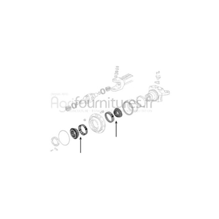 Roulement a roul. coniques Ø 95 x 135 x 20 mm carter moyeu pont avant 4M Bepco 26/6410-8