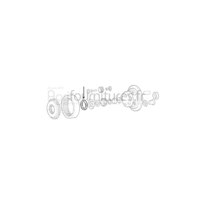 Rondelle réducteur pont avant 4M Bepco 25/451-11 pour tracteur
