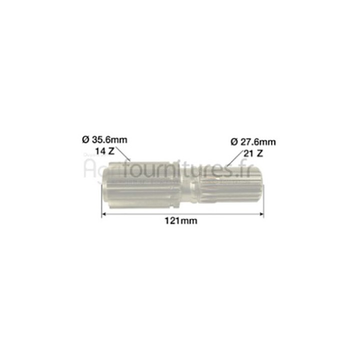 Arbre planetaire z 14/21 réducteur pont avant 4M Bepco 26/6406-3 pour tracteur