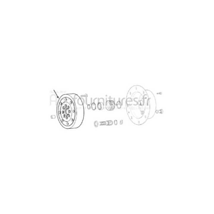 Couronne de reducteur réducteur pont avant 4M Bepco 25/6430-10 pour tracteur